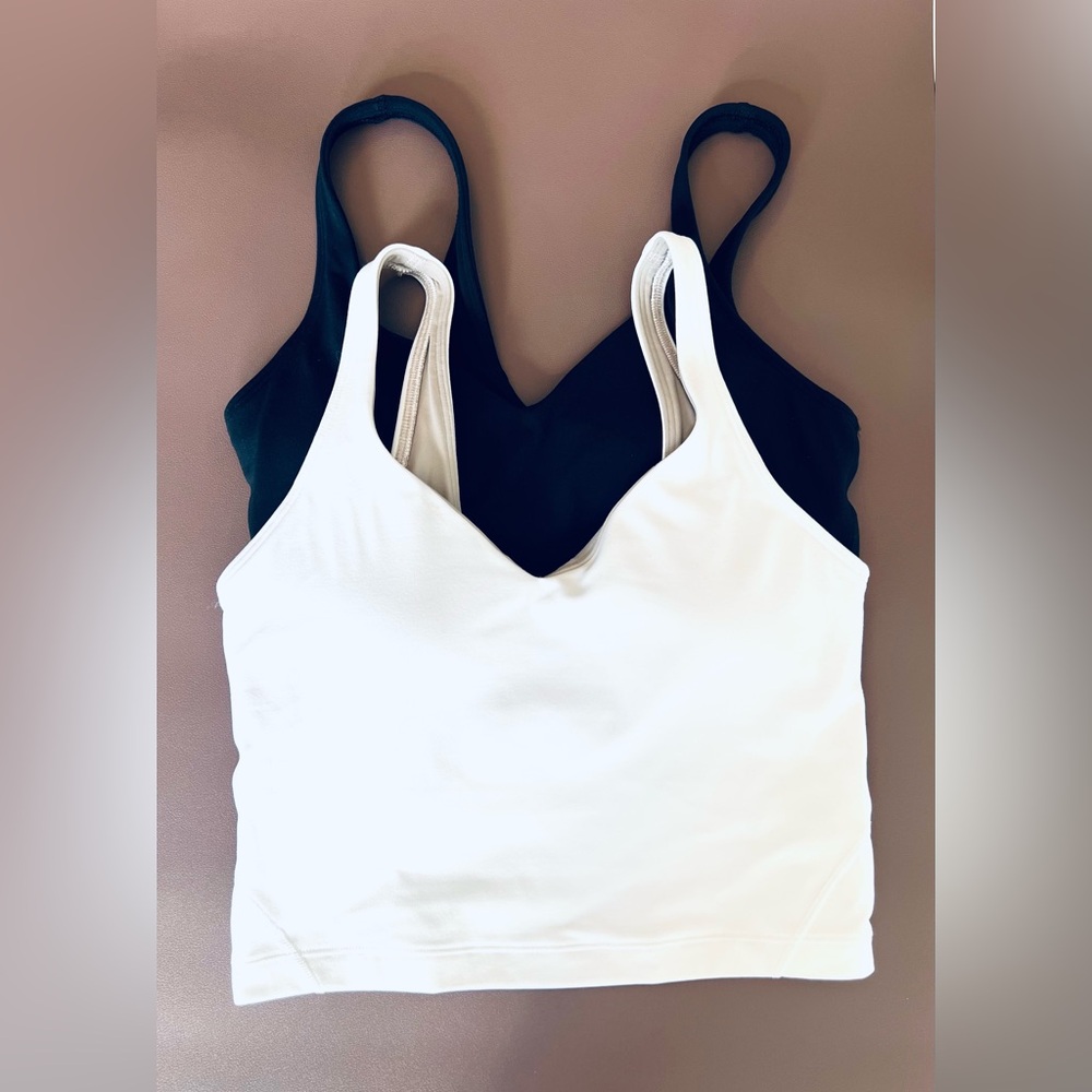 lululemon Black and White Align V  Sports Bras size 4 / 2 Pairs